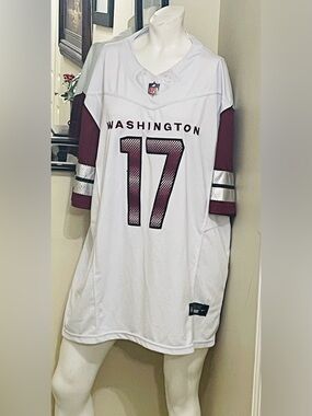 NFL White Jersey with Black Nike and NFL Patch Accents